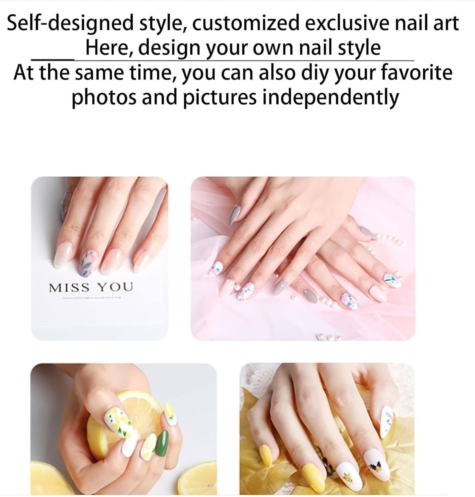 3D Stampante Per Unghie Intelligente,Stampante professionale per nail art,Riconoscimento automatico della forma dell'unghia,per Studio di Unghie/Manicurista/Amanti delle Unghie