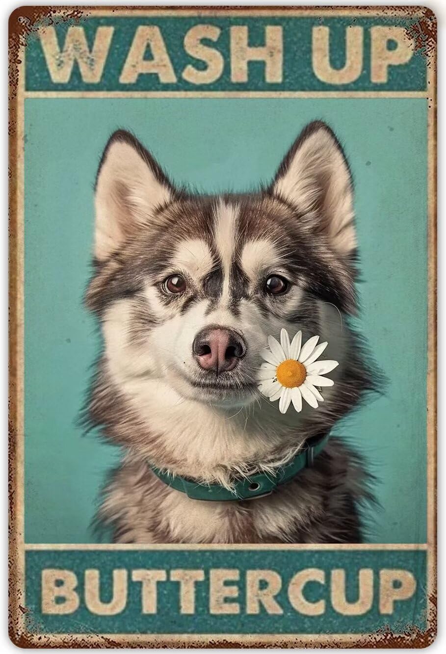 Anceky Husky Diamond Art Kits for Adults Dog Wash Up Buttercup Funny Bathroom Decor Painting Kits for Beginners Crafts Husky Wall Art Home Decor Dog Lovers 12X16 Inch