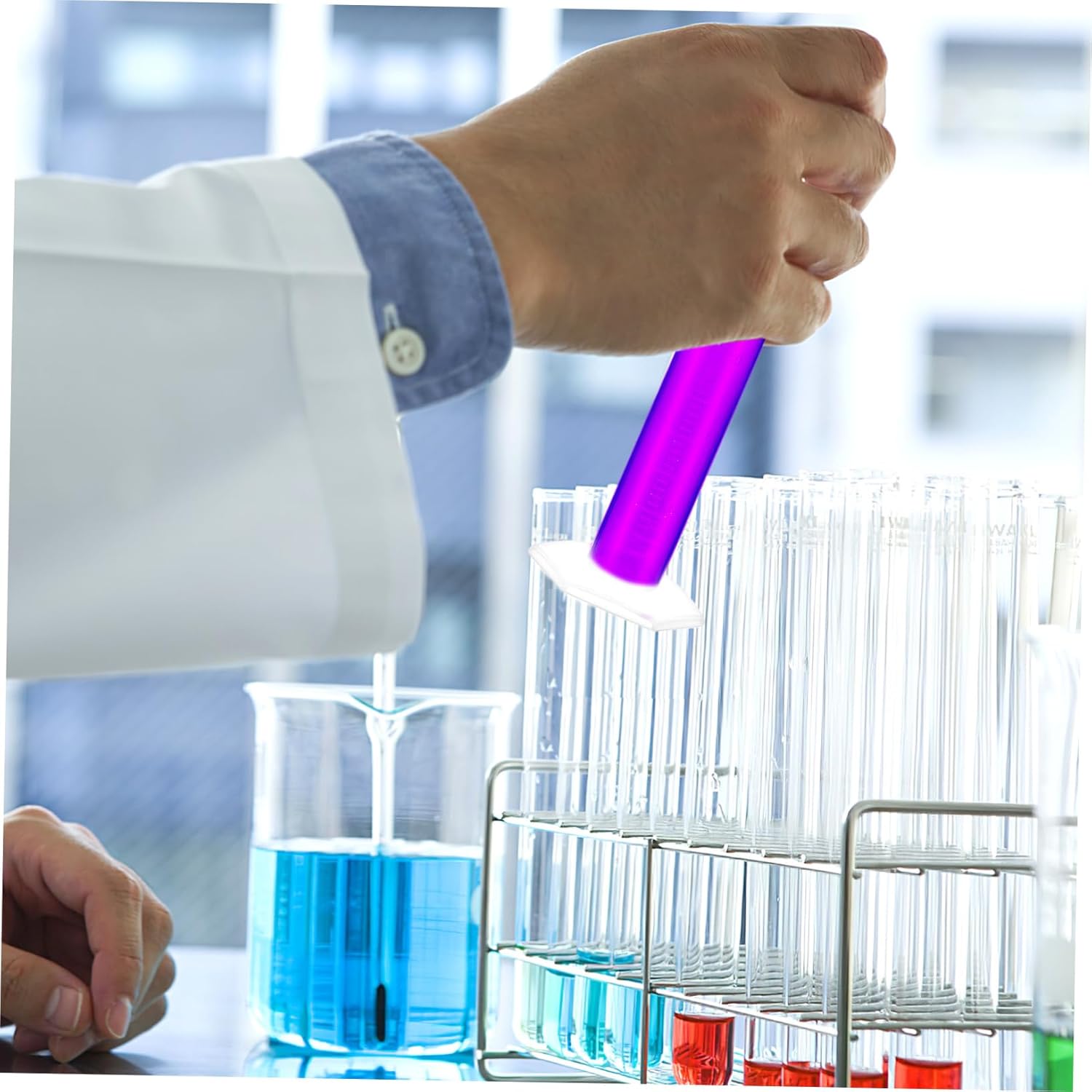 PRETYZOOM 2sets 13pcs Lab Beakers Set with Graduated Cylinders and Test Tube Brushes for Precise Liquid Measuring Food Grade Chemically Resistant for Kitchen and Scientific Projects 13pcs*2