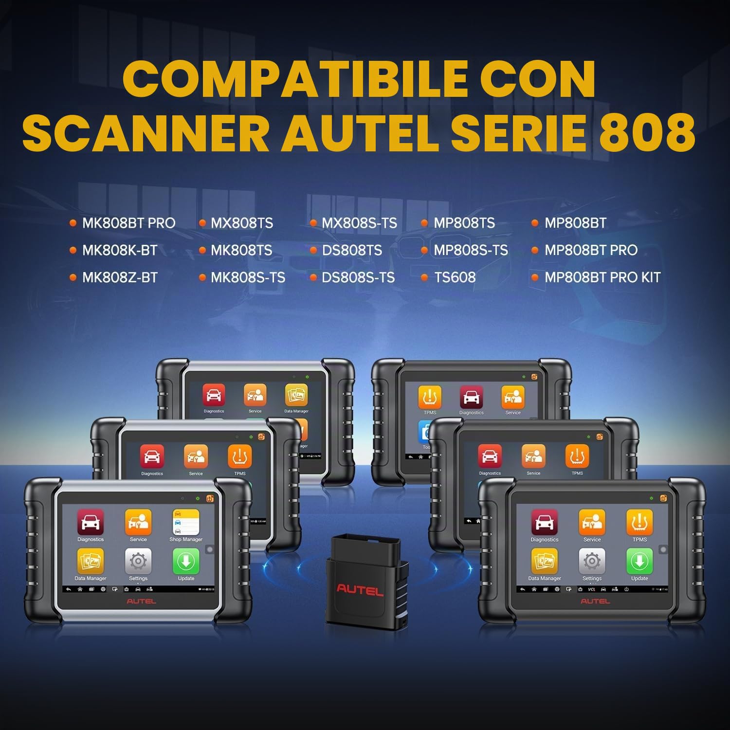 Autel MaxiVCI VCI Mini Interfaccia Diagnostica Wireless, Funziona con Autel MaxiCOM MK808BT PRO MP808BT Pro MK808S-TS MX808S-TS MP808S-TS MK808TS MP808TS, 2026 Dongle Wireless per Veicoli Più Recente