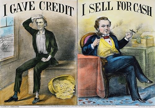 24x36 - Póster de Currier & Ives de Money Lending 1870