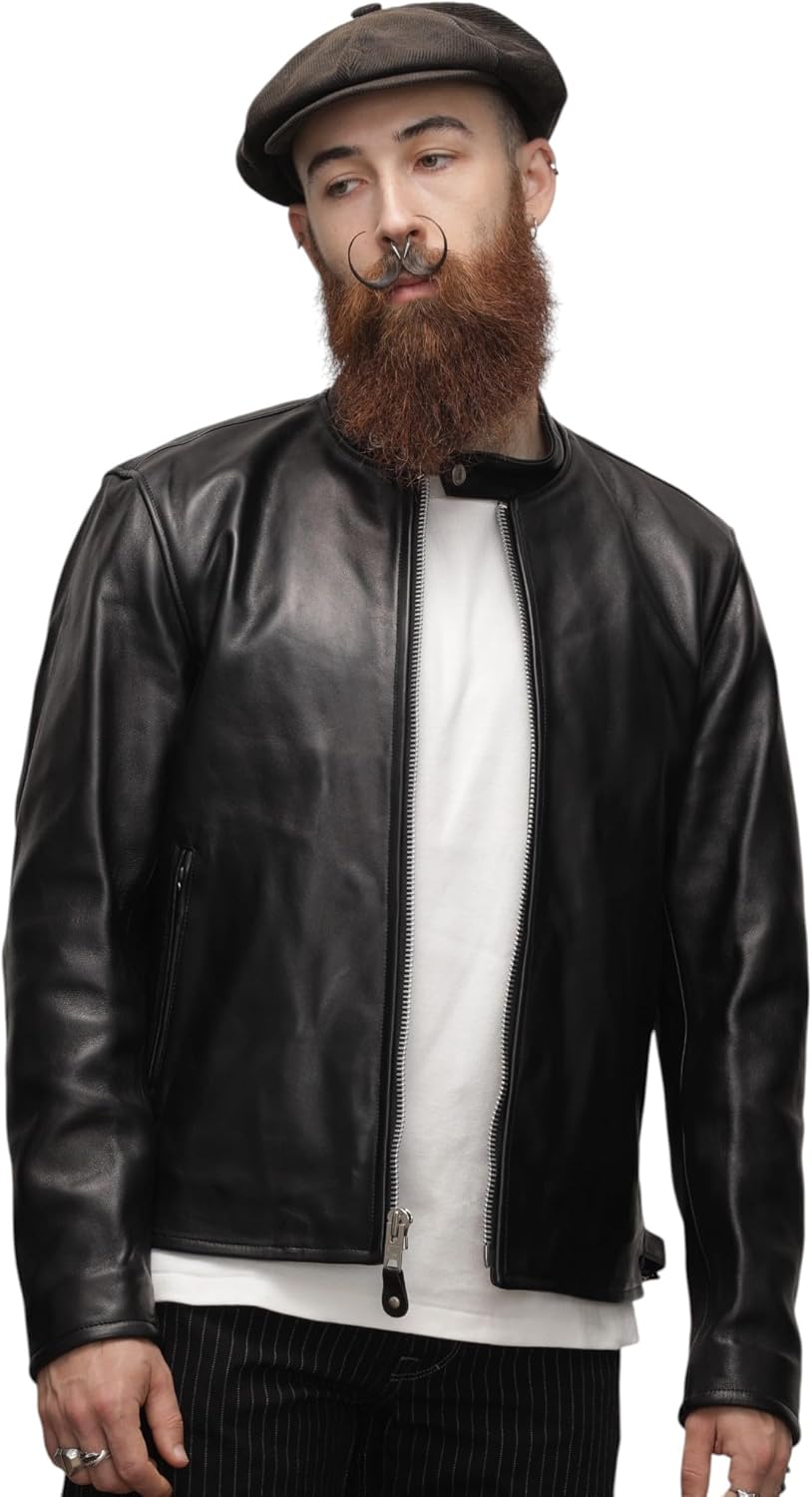 極美品 JieDa デニム レザー 切り替え カバーオール ジャケット サイズ