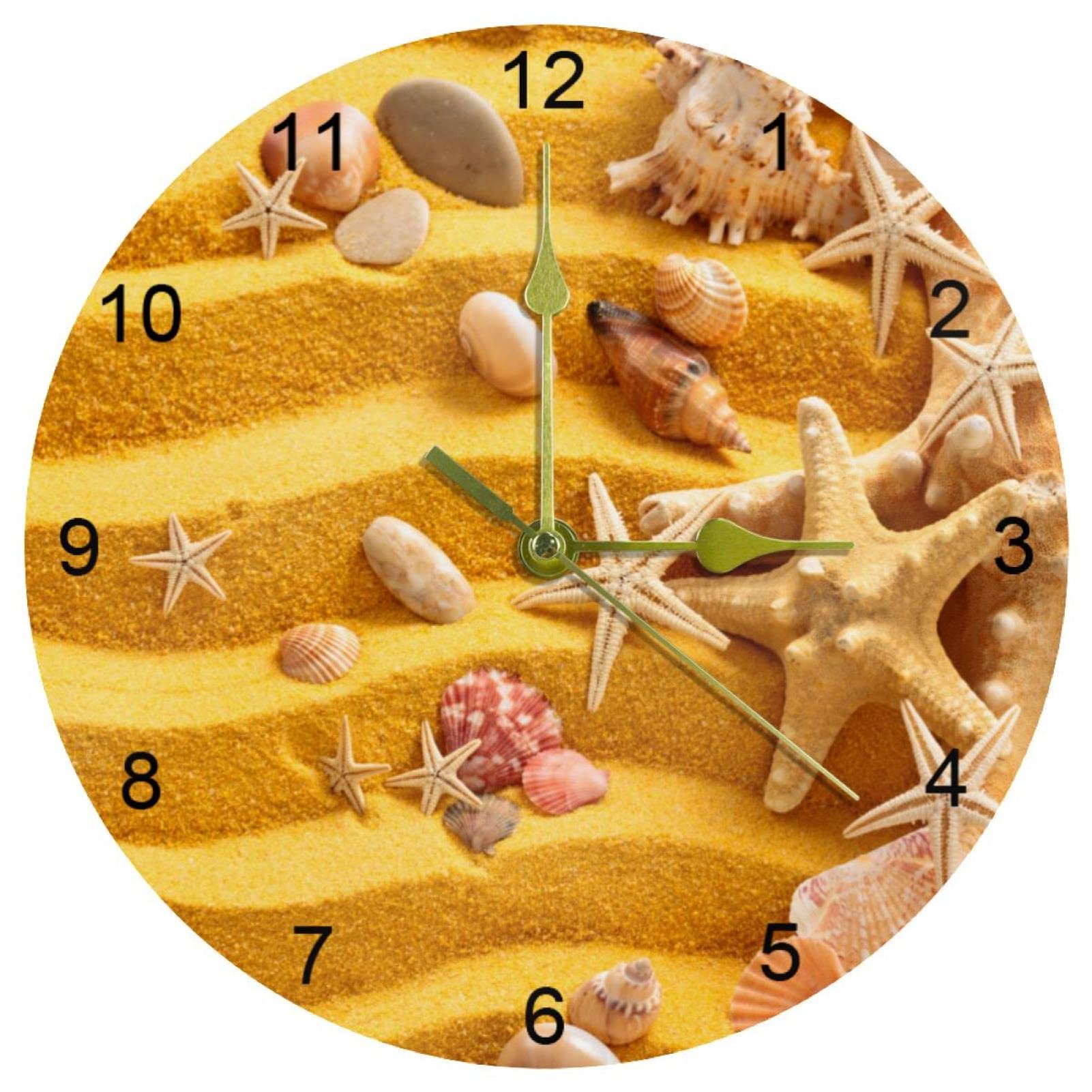 Horloge murale de cuisine ronde pour décoration d'intérieur d'été