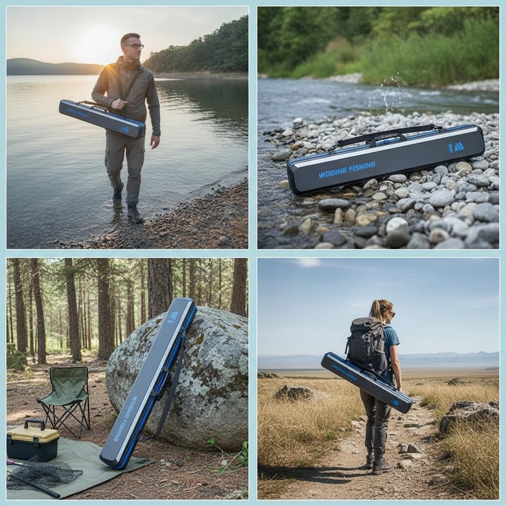 Angelzubehör Rutentasche, wasserdichte Angeltasche für Ruten, Angel Zubehör Transporttasche 130 cm, Karpfen Zubehör Aufbewahrung