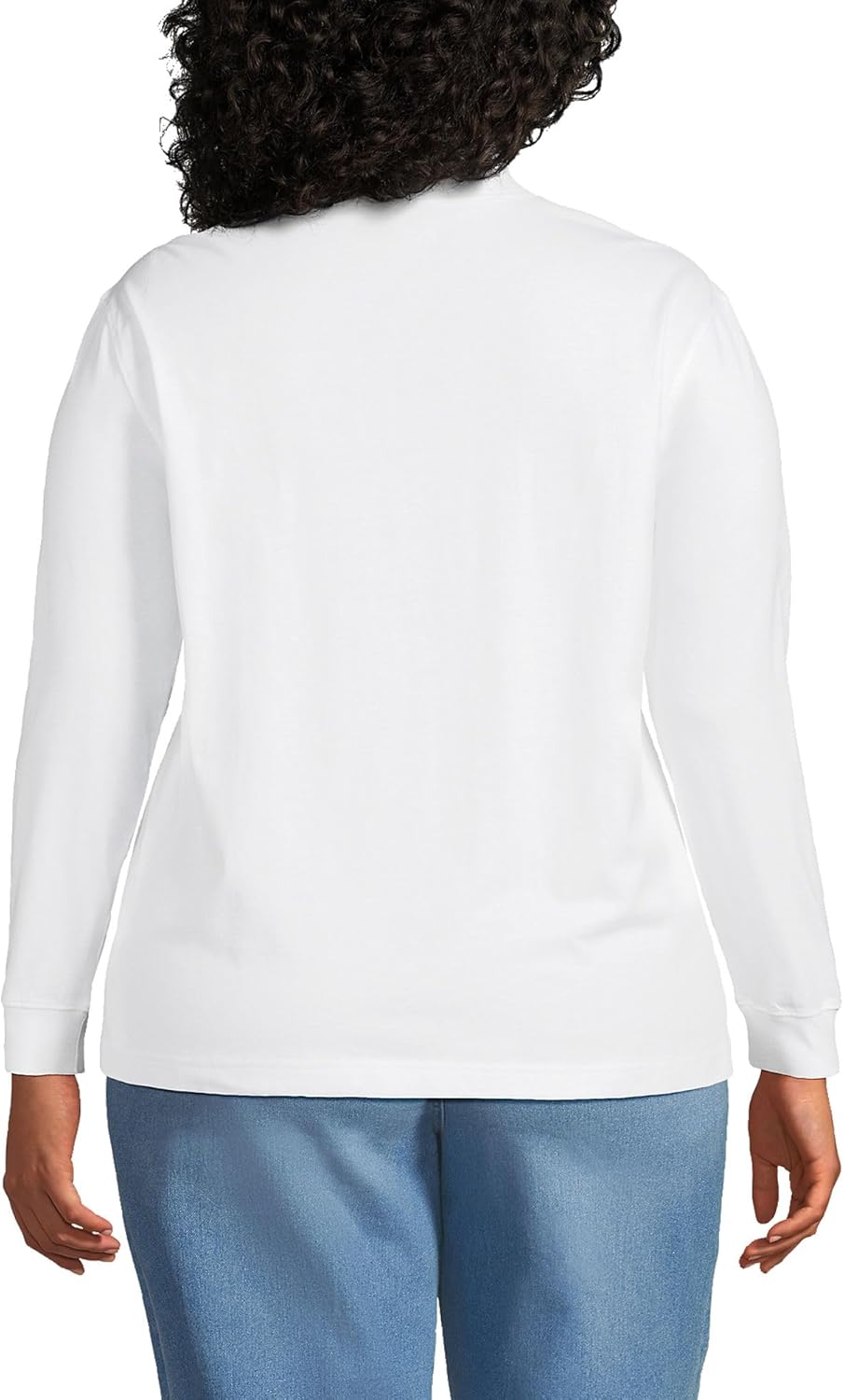Lands' End Women's Plus Size Long Sleeve Super T Mock