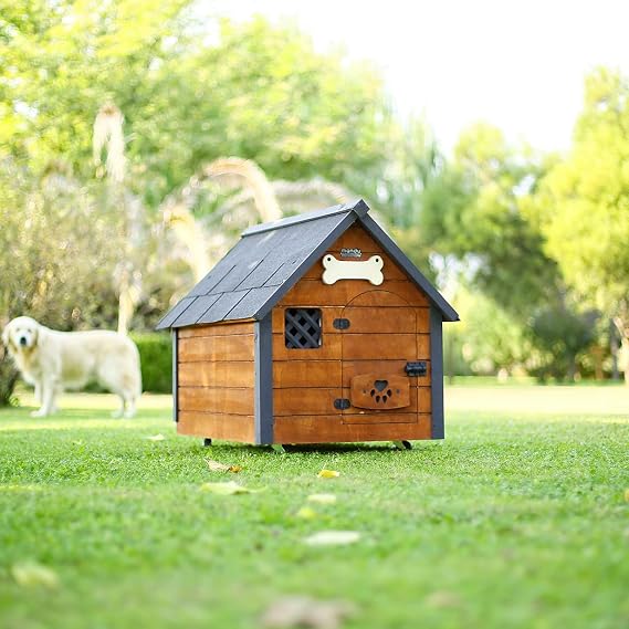 Mandu Isı Yalıtımlı Ahşap Köpek Kulübesi Medium