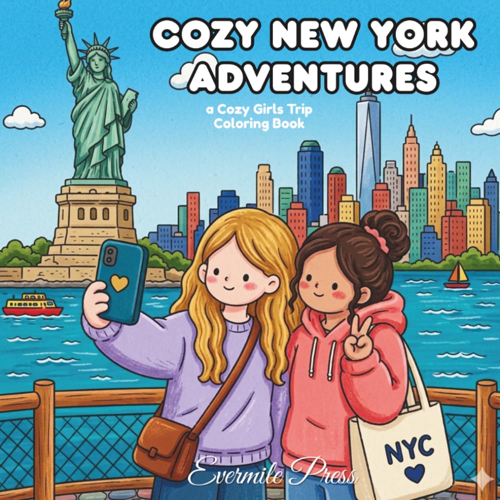 Cozy New York Adventures: Cute Cozy Coloring Book Inspired by New York City