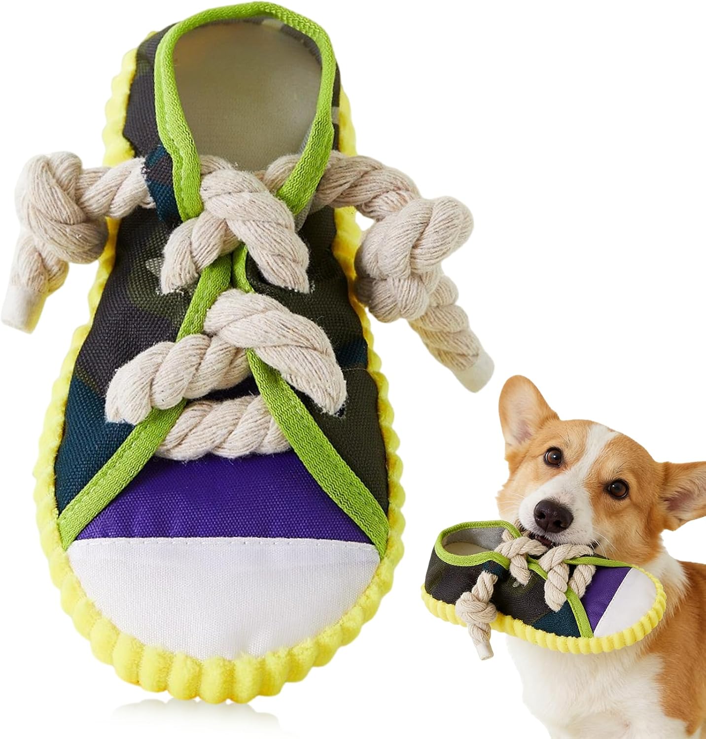 Dog Chew Toys Funny Shoe Squeaky Toy for Puppy | Teething Toys for Small and Medium Dogs, Keep Them Busy, Outdoor Interactive Toys