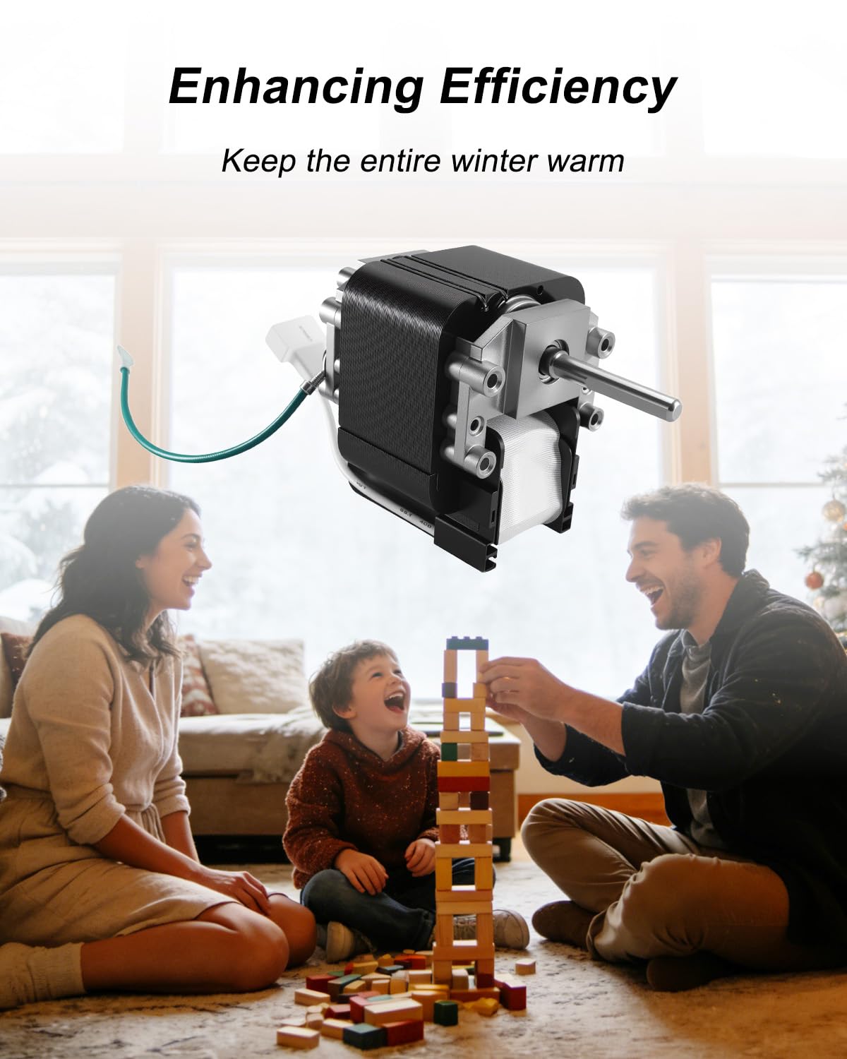 Draft Inducer Blower Motor Fit for Carrier Bryant Payne Furnace, Replace HC21ZE116 HC21ZE118 HC21ZE118B HC21ZE118-B J238-150-15315