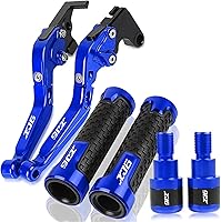 Vista 17 de Motocicleta para Y&AMAHA XJ6N XJ6 N XJ6DIVER XJ6 Diver 2009-2015 2014 2013 2012 2010 Palanca de embrague de freno manillar empuñaduras extremo Gris1