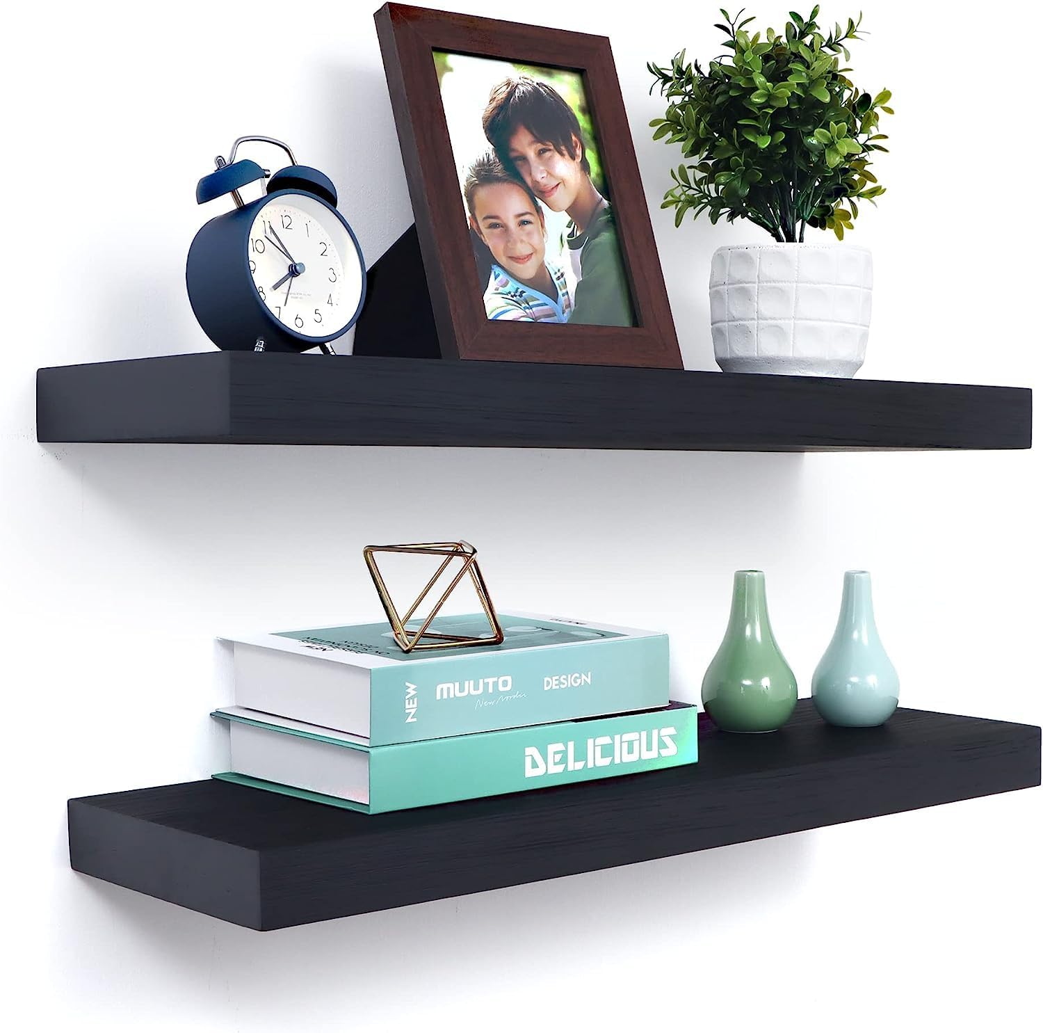 TheBestLoft 16 inch Floating Shelves Wall Mounted Wood