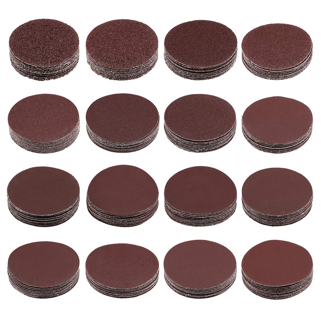 Uxcell 8 Inch Hook And Loop Sanding Discs - 40 Grit Aluminum Oxide For Random Orbit Sander, 5 Pack