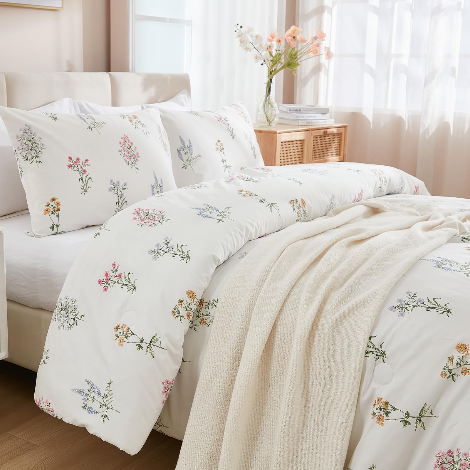 Herside 100% Washed Cotton Duvet Cover Set Double Size - Image 3