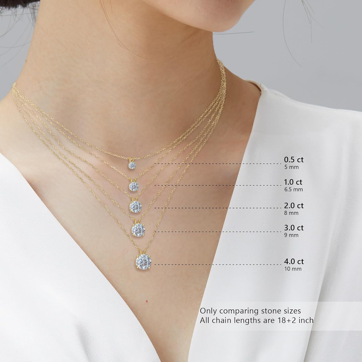 KRKC&CO Moissanite Necklace for Women, Lab Grown Sterling Silver Solitaire Heart Pendant, Anniversary/Birthday/Valentine's Day/Wedding Gift for Wife, Mom, D Color VVS1, 0.5-4CT - Image 6