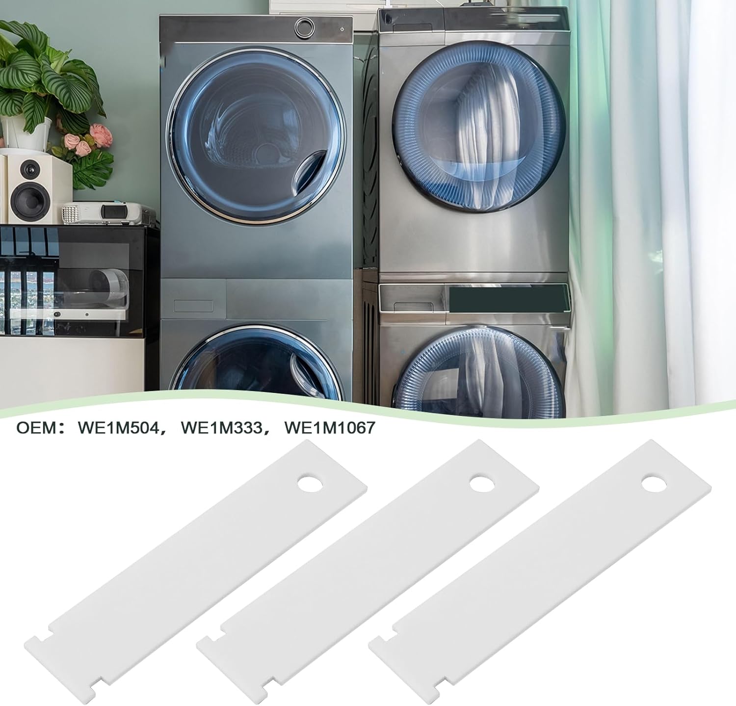 8pcs Dryer Bearing Slides Front Drum Glide Kit Replacement Part WE1M1067 WE1M504 Compatible with GE Dryer Compatible with Hotpoint Dryer