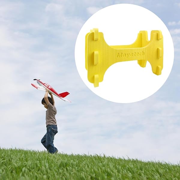 Oshhni Supporto Modello Aereo RC Stand Eva Schiuma Resistente Smontabile Leggero Progettato per Protezione E Trasporto Adatto a Modellismo E Riparazioni, Giallo - 4