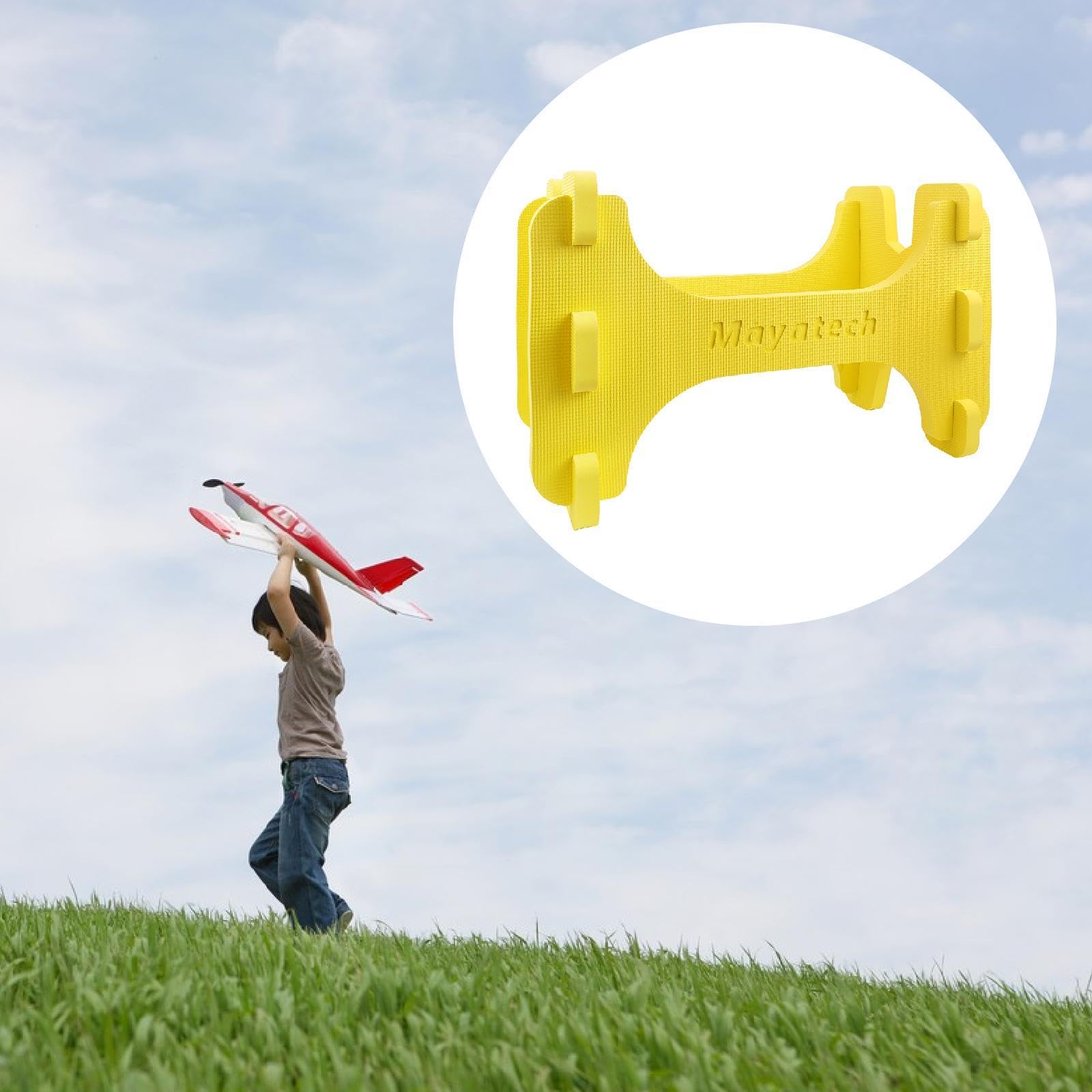 Oshhni Supporto Modello Aereo RC Stand Eva Schiuma Resistente Smontabile Leggero Progettato per Protezione E Trasporto Adatto a Modellismo E Riparazioni, Giallo - 4