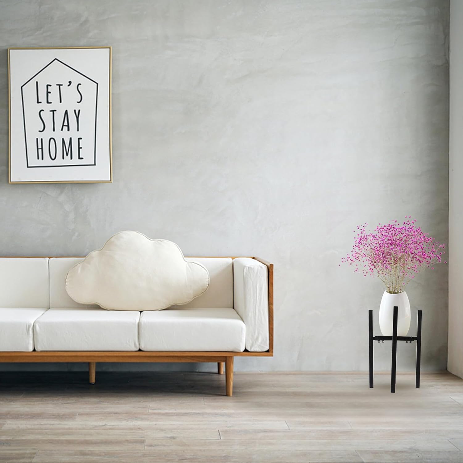 Telescopic Iron Plant Stand Flowerpot Holder Indoor Outdoor Minimalist Flower Display Rack for Living Balcony Patio Garden