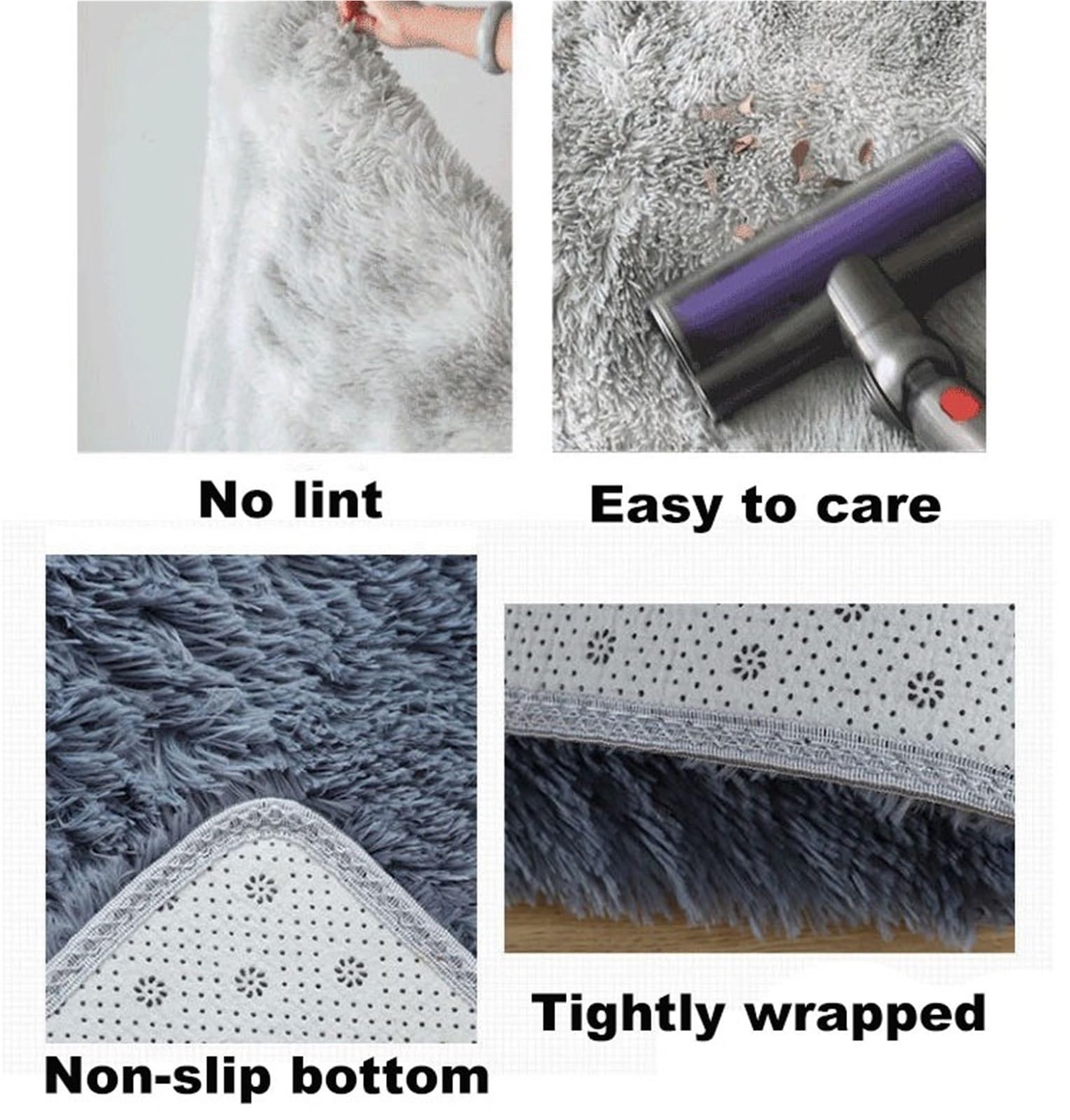 Tappeto Salotto Peloso Morbido, Tappeto Camera da Letto Pelo Lungo Moderno, Lavabile in Lavatrice Antiscivolo, Tappeto Cameretta Shaggy rug Soggiorno Scendiletto(V,200 x 300 cm)