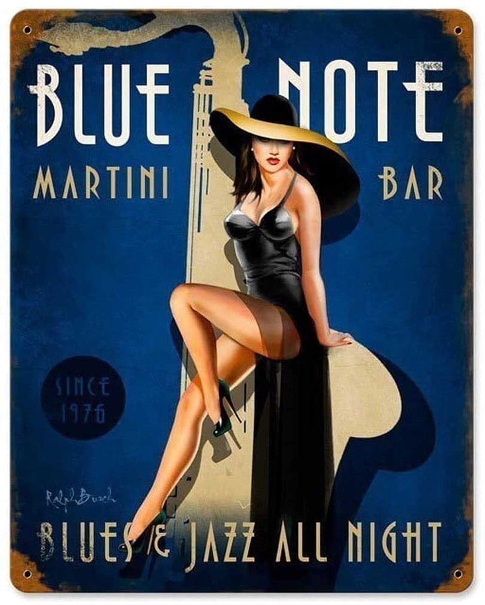 Tomlinsony Blue Note Jazz Club Vintage Tin Sign 8X12 Inch Tin Sign