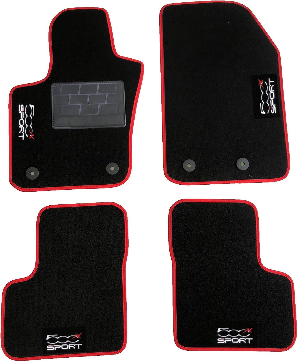 Tappetini Originali Alfa Romeo Tonale In Moquette - Set 4 Pezzi, Nero Con Logo Argento, Guida Sinistra
