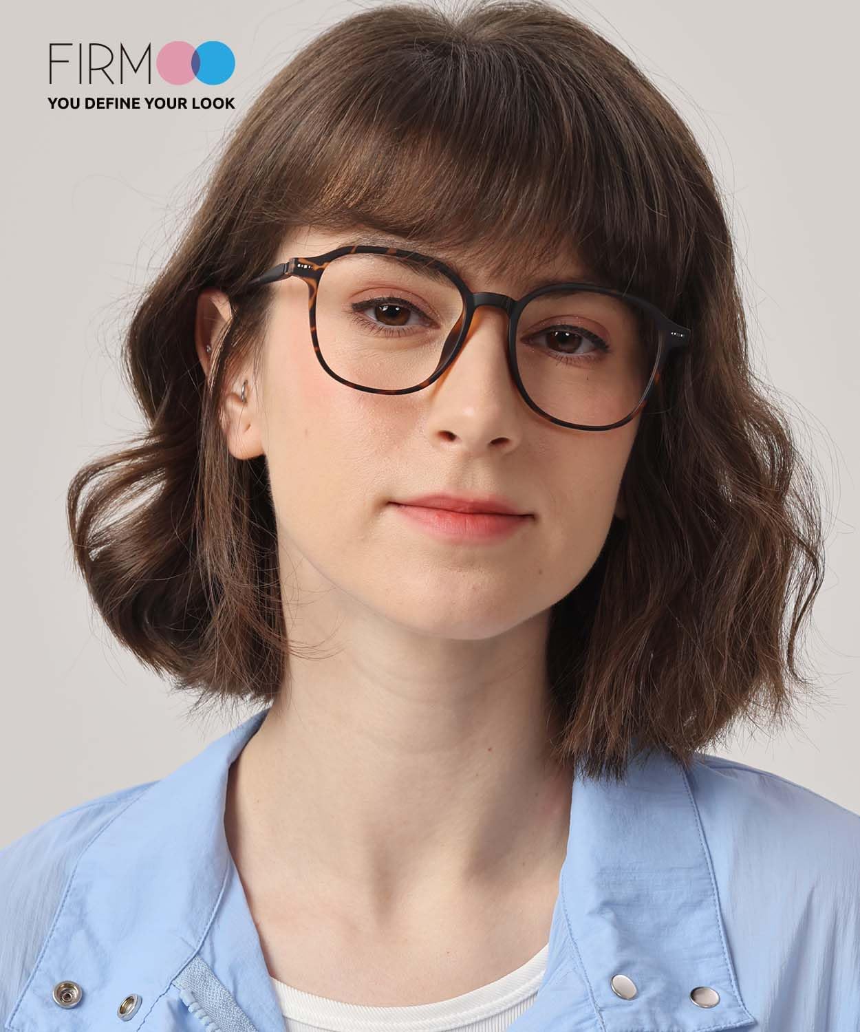 Firmoo Blue Light Blocking Glasses for Women Men, TR90 Square Frame Anti Eyestrain Computer Screen Gaming Glasses