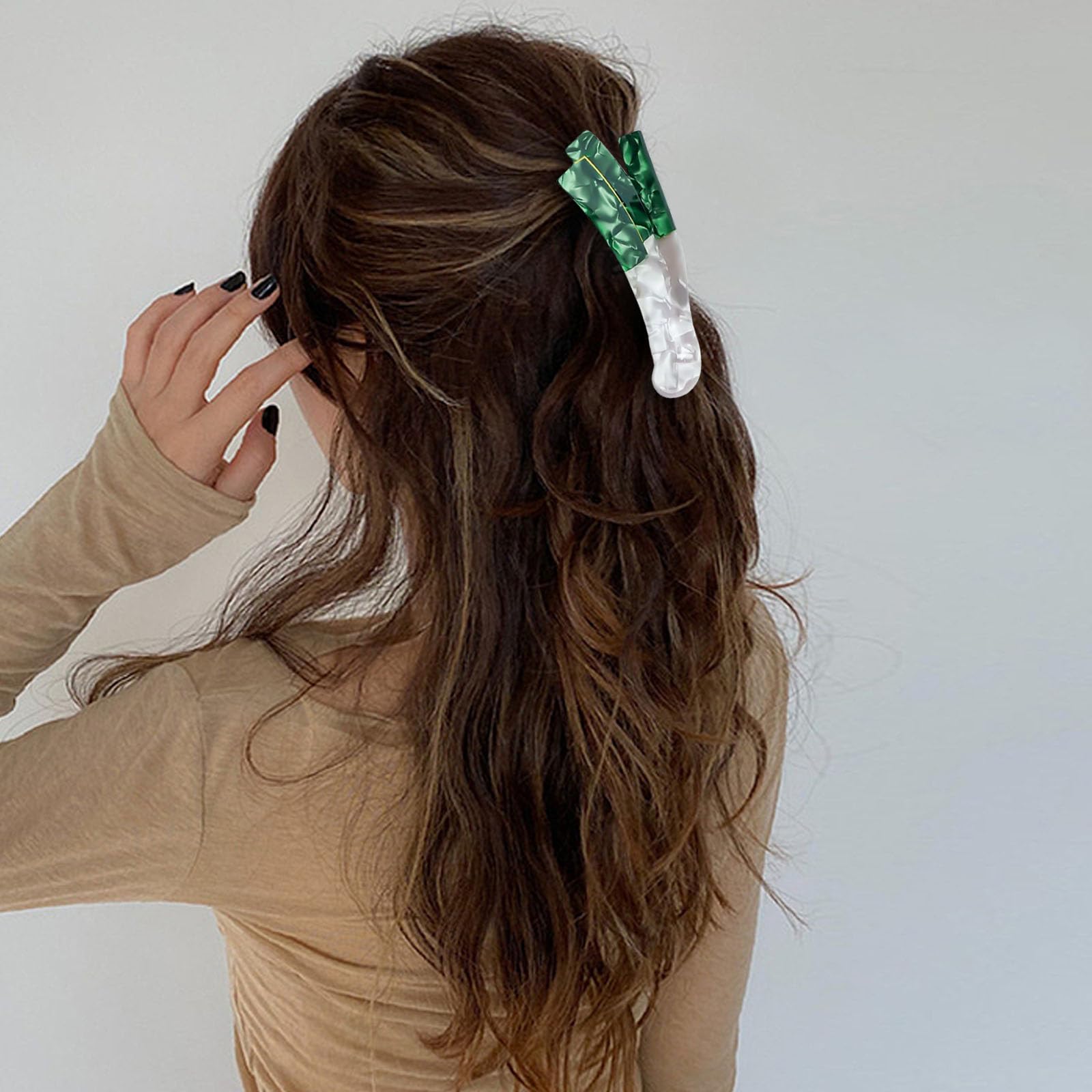Amazon.com : 2 Pcs Green Onion Chili Hair Claw Clips Cellulose