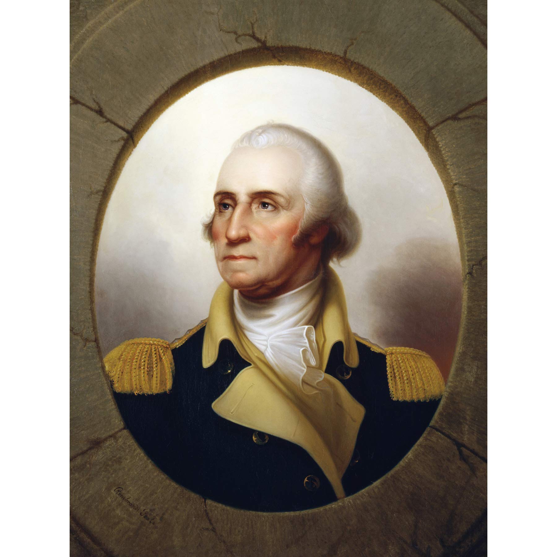 Rembrandt Peale George Washington Bullauge Art Kunstdruck Poster Wanddekoration Premium Wandbild