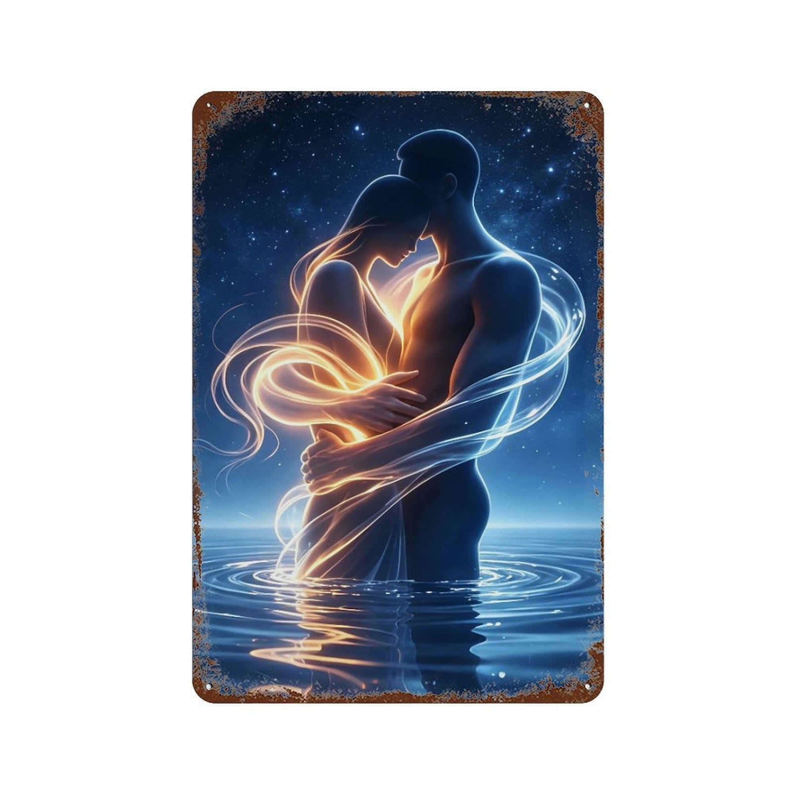 YHGERTKU Embrace of Souls (2) Wall Art Retro Iron Vintage Metal Tin Sign Poster Modern Decor for Living Rooms Gift 30x20cm