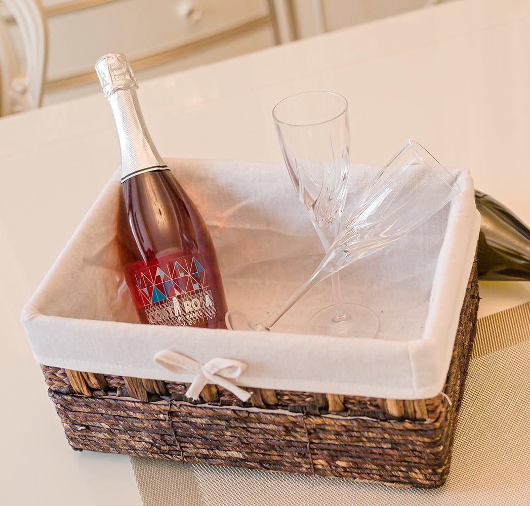 Review Discount Handmade Woven Maize and Hyacinth Storage Basket,Kingwillow, (Set of 3)