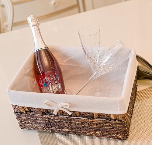 Miniatura 3 de Cesta de almacenamiento de maíz y jacinto tejida a mano, Kingwillow, (juego de 3)