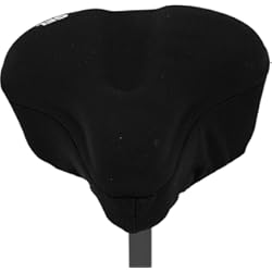 Sillin Bicicleta Estática Tres Tornillos Fischer Funda para sillín de Bicicleta de Gel, Unisex, Negro, Talla única