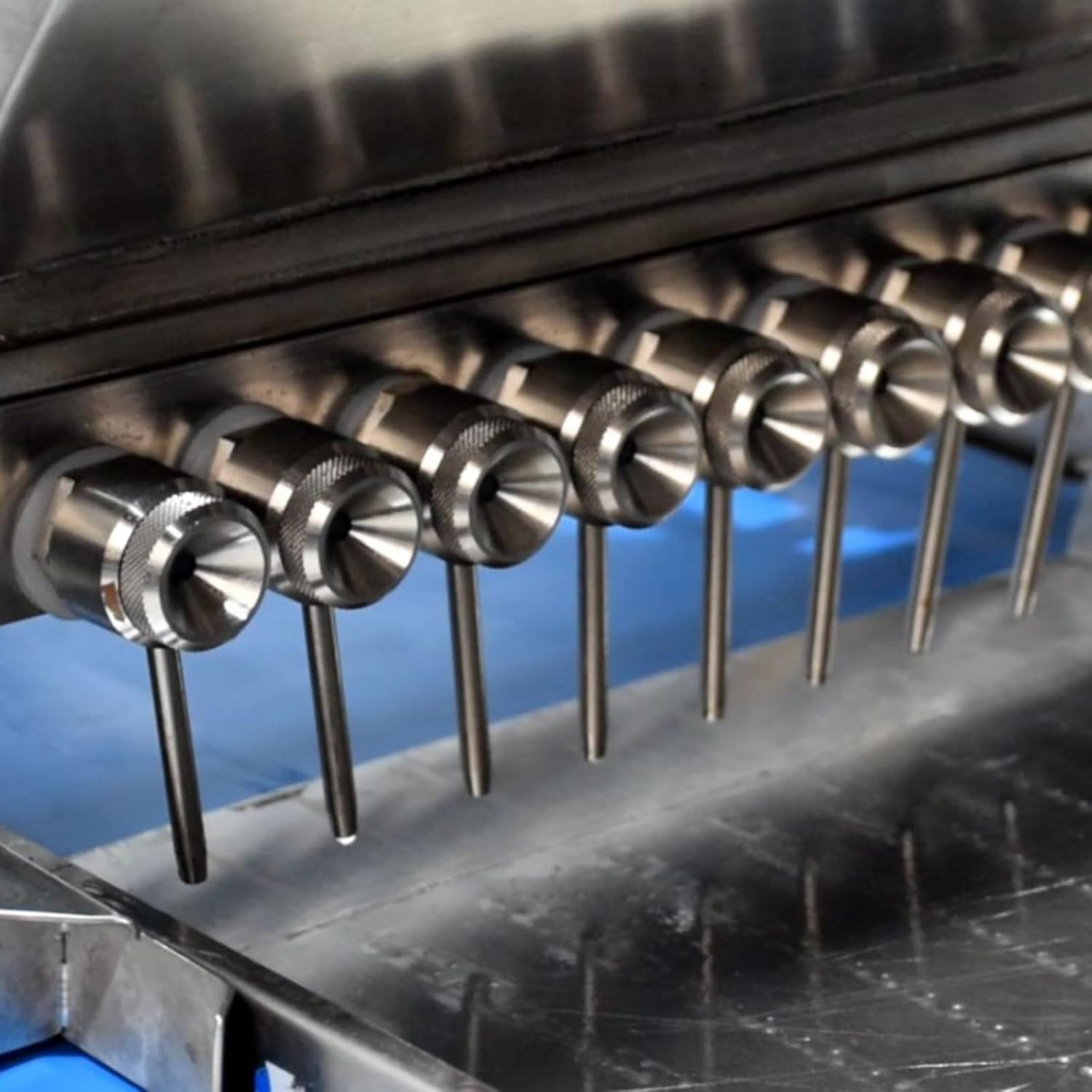 Semi-Automatic Candy Filling Machine Commercial Confectionery Equipment with Multiple Filling Nozzles for Precise Chocolate and Candy Production in Bakery and Food Manufacturing Settings