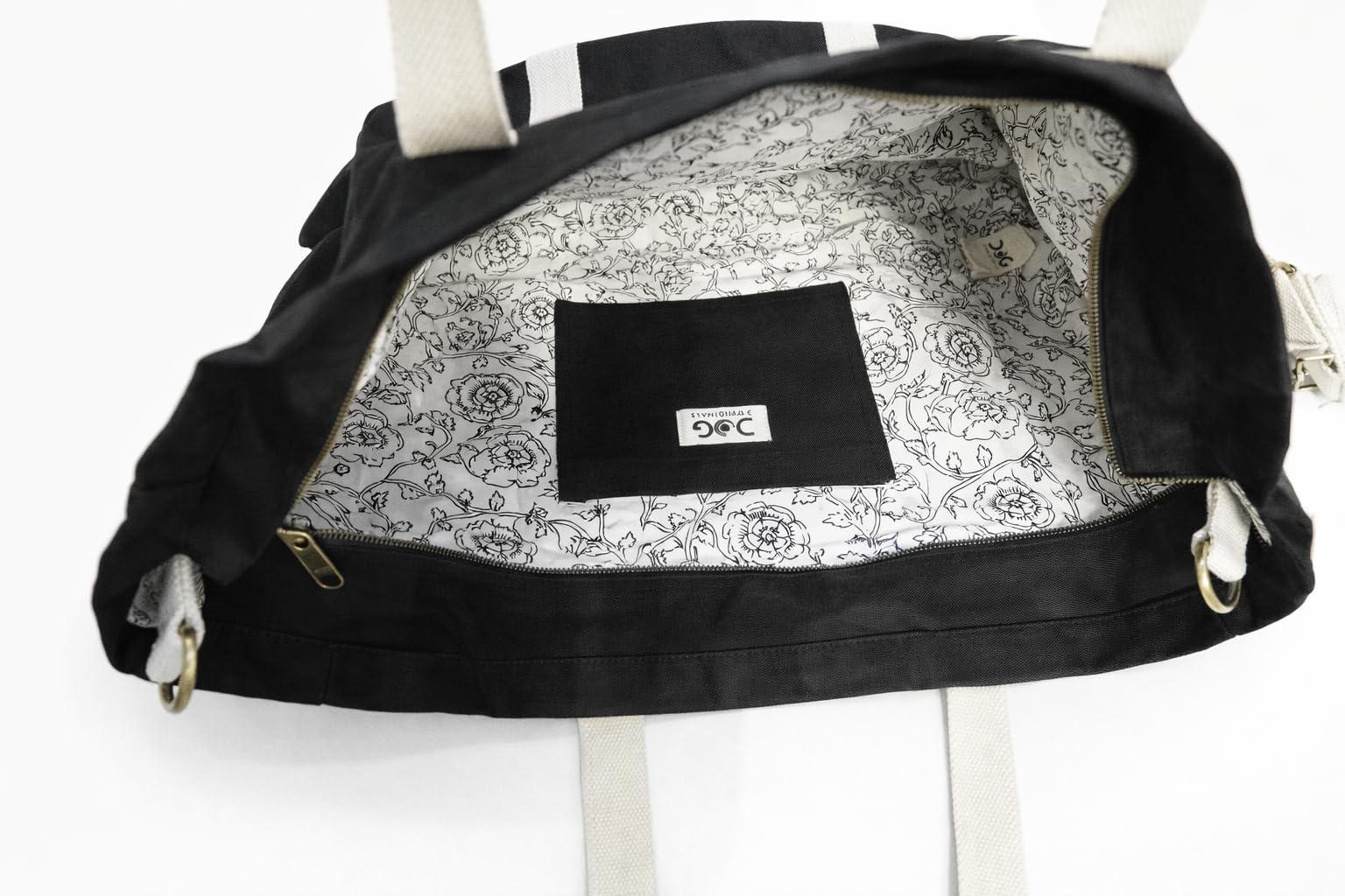 DOG D Originals Sun J Large Tote Bag β Stylish, Spacious & Eco-Friendly Canvas Shoulder Bag for Daily Use (Black) 2