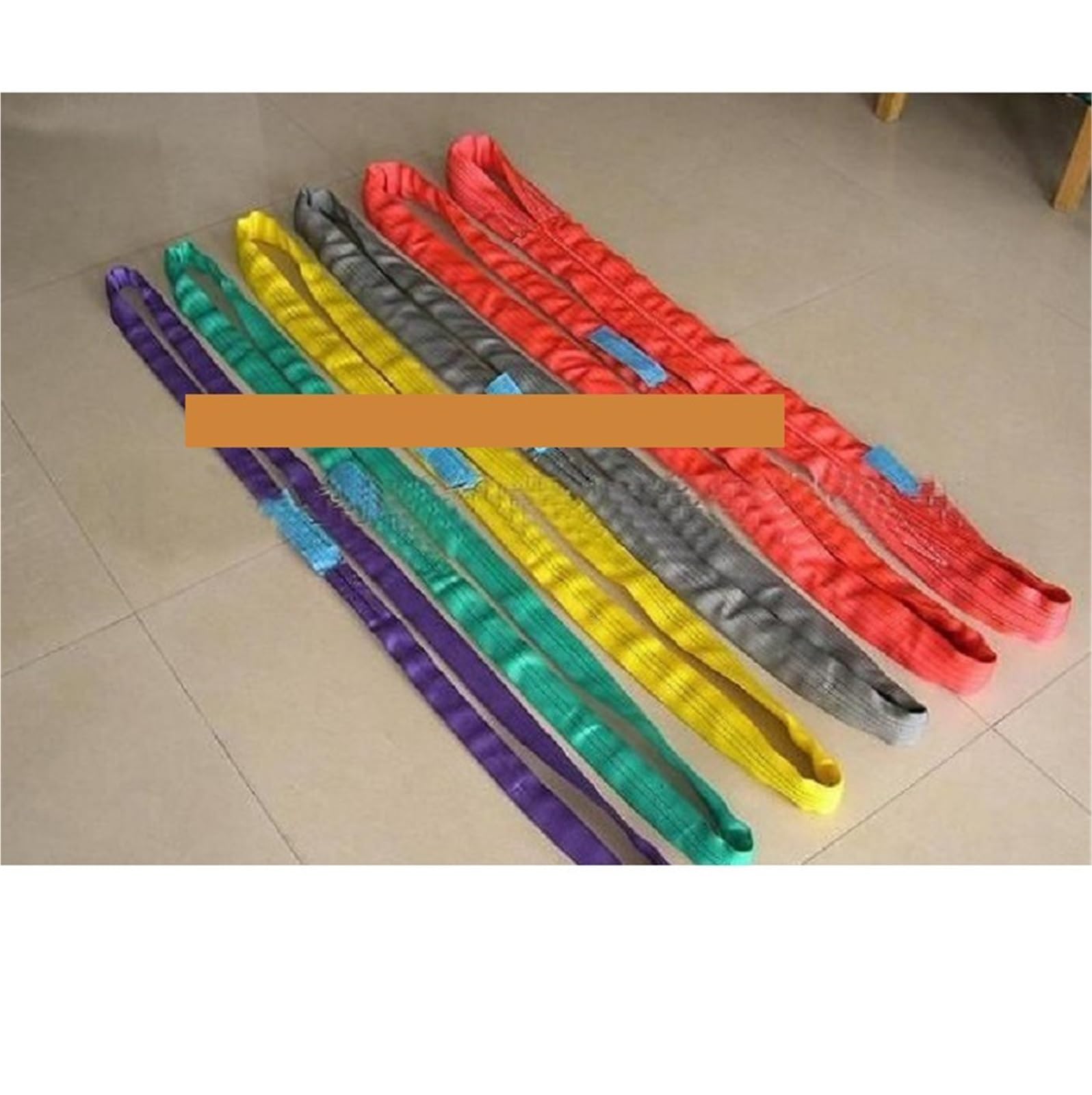 Bandschlingen 4-lagiger, geflochtener, weißer, flacher Hebegurt for Anhänger | 1M 4pcs
