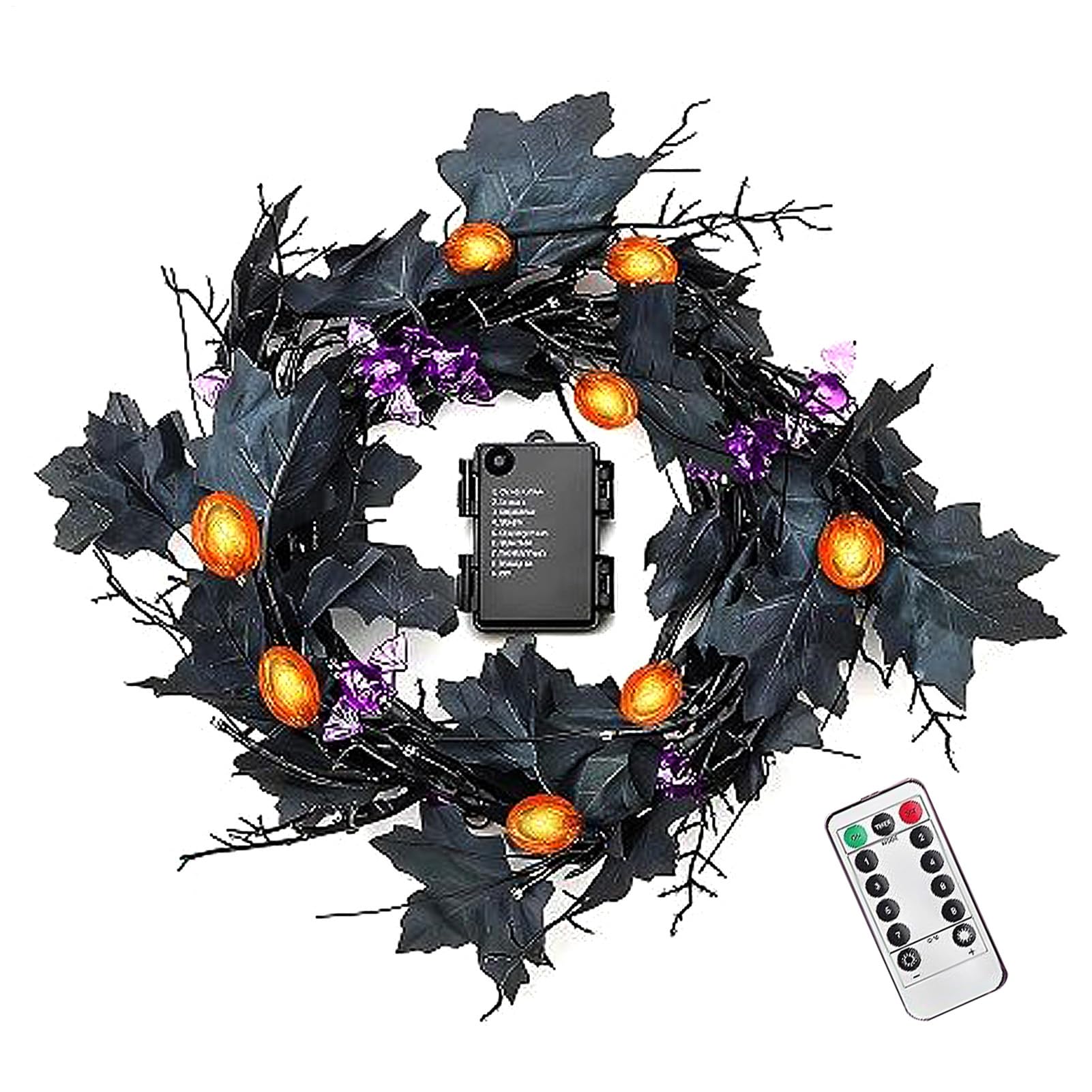 Lampki sznurkowe Halloween Dekoracyjne girlandy wodoodporne z 8 trybami