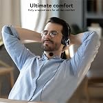Wantek USB-C/USB-A Casque avec Microphone Annulateur de bruit - Casques de bureau à ordinateur filaire pour toute la journée PC, Ordinateur portable, tablette, maison, travail, réunion vidéo, cours en ligne, Zoom, Skype