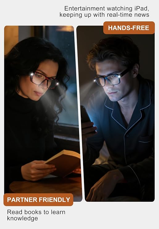 SKYWAY Reading Glasses With Light Blue Light Blocking Rechargeable magnifying Reader for Women Man eyewear Anti-Glare
