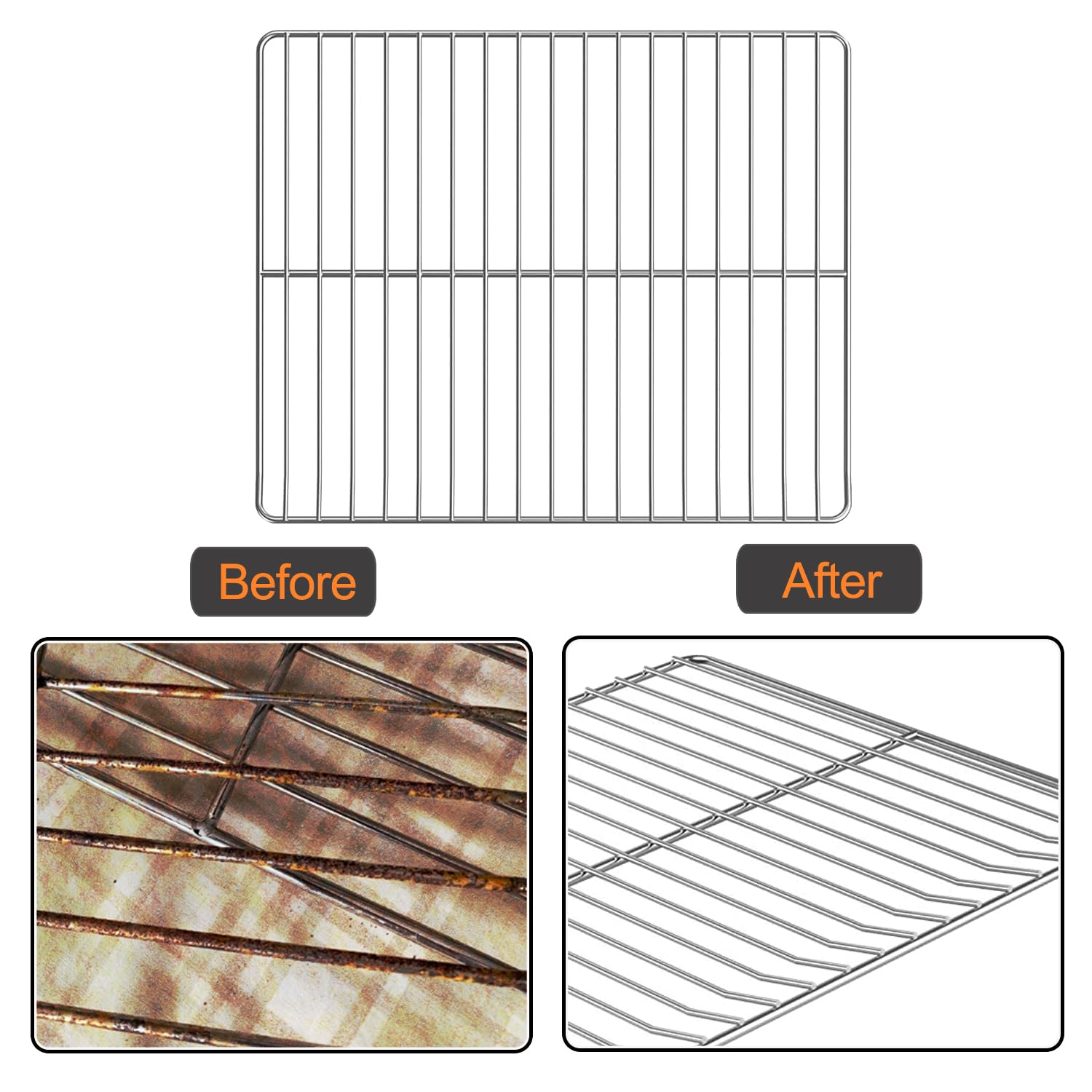 Grillrost-Set Für Masterbuilt Smoker – 4 Stück, Ca. 37x31 Cm, Passend Für Verschiedene 30-Zoll-Elektro- & Propan-Modelle