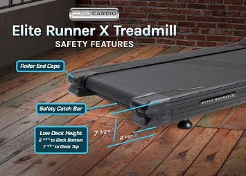 3G Cardio Elite Runner X Treadmill - Commercial Grade - FreeSync FTMS Bluetooth Connectivity - 4.0 HP - Large Ortho Flex Shock Suspension System Deck - Marathon Training - 400 lb Capacity