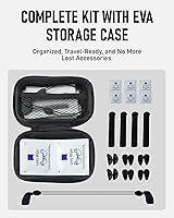Vista 7 de Smart Glasses Accessories Kit for RayBan Meta Wayfarer/Headliner/Skyler/Display – Includes Orange Giftable Storage Case, 6 Pairs Nose Pads