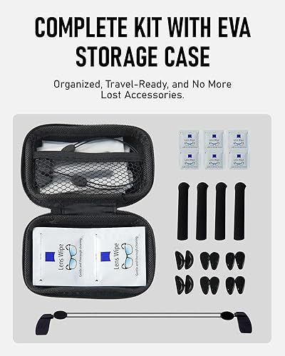 Miniatura 7 de Smart Glasses Accessories Kit for RayBan Meta WayfarerHeadlinerSkylerDisplay  Includes Orange Giftable Storage Case, 6 Pairs Nose Pads, Adjustable