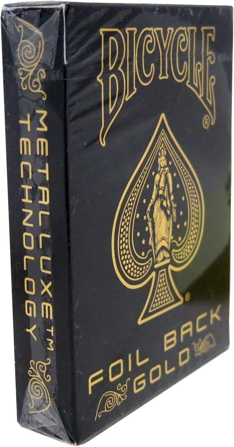 Bicycle Rider Back MetalLuxe Playing Cards. Gold Foil Edition
