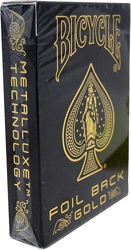 Bicycle Rider Back - Juego de cartas MetalLuxe, edición Gold Foil