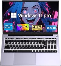 MOONFISH Gaming Laptop Computer, 15.6 Inch Lap Top Pc 2025 Window 11 Pro, 16GB RAM 1TB SSD, 13th Gen N150 Processor(up to 3.6GHz), Backlit Keyboard, FHD 1920 * 1080, Office 365, Business, Student