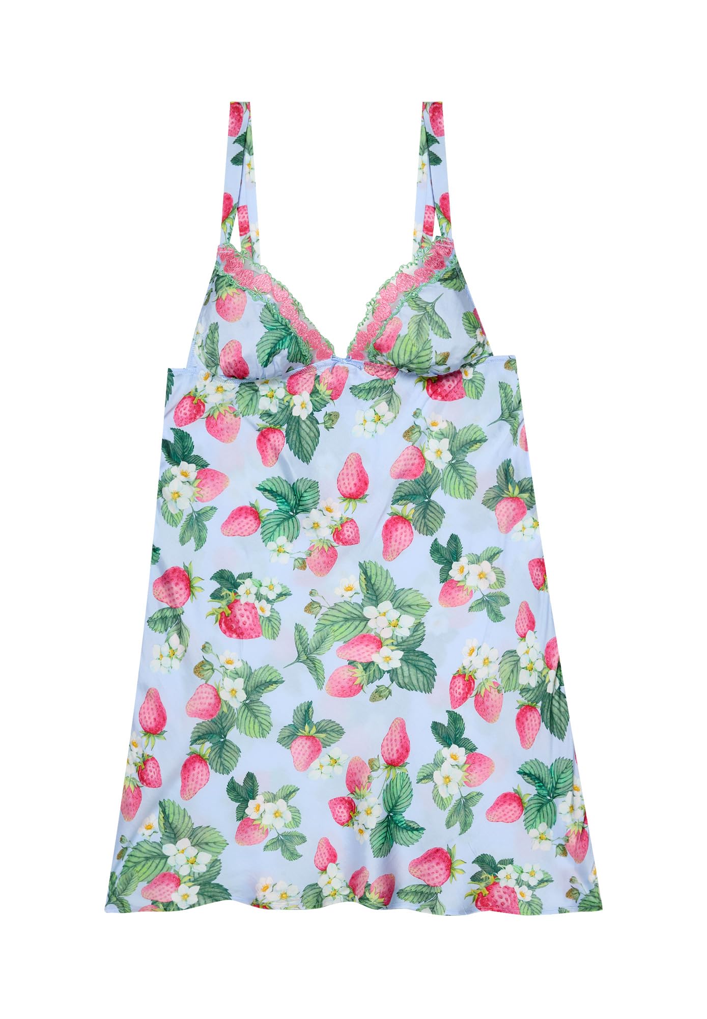 YAMAMAY - Sottoveste Spalline Fini in Raso di Viscosa, Multicolore, Linea Juicy, Donna