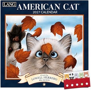 LANG American Cat 2027年 挂历 Lang 美国猫 动物便签 附带1个图案随机