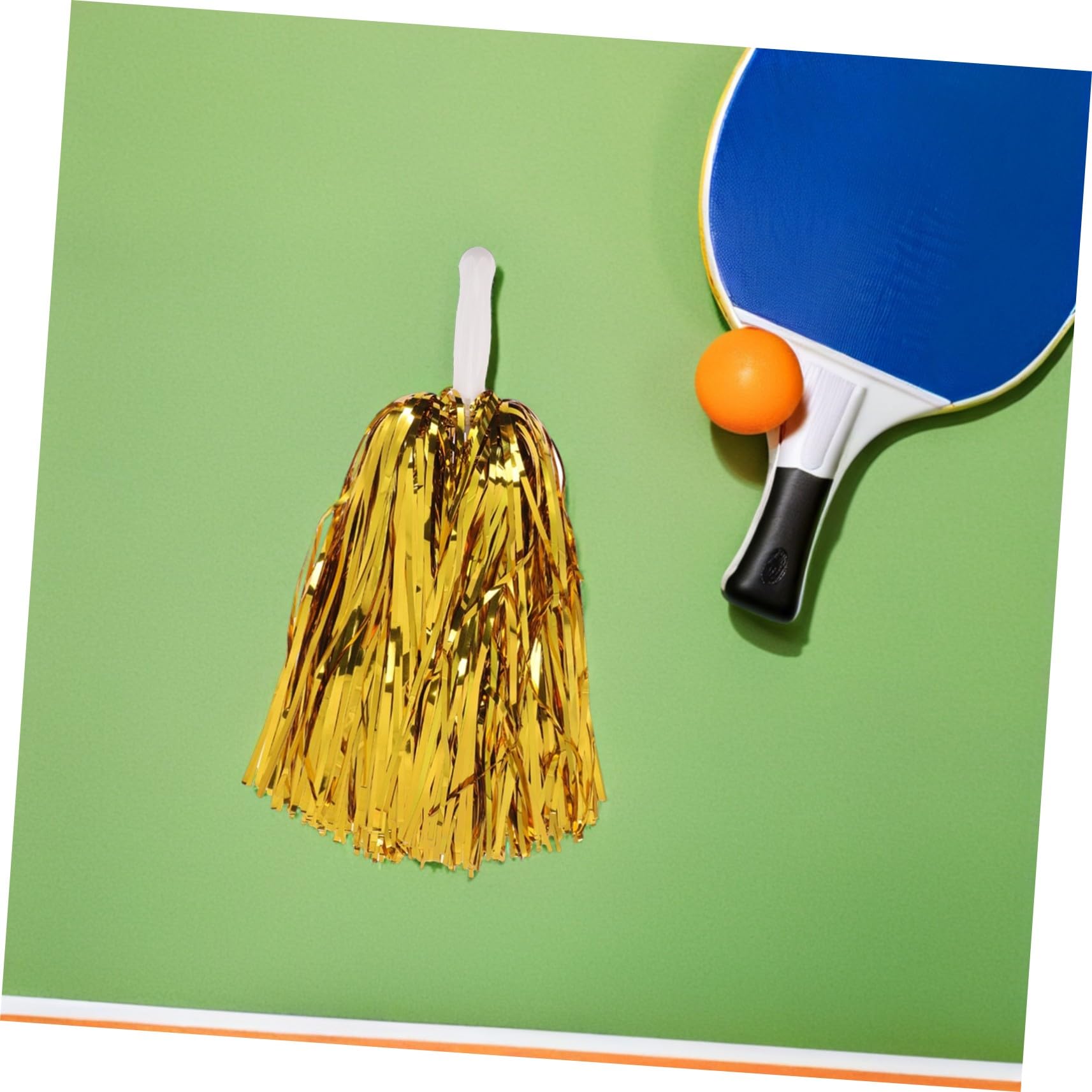 UPKOCH Pompons de Pom-Pom Girl Métalliques avec Poignée 24 Pièces