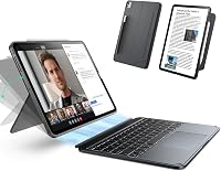 Husă cu tastatură ESR pentru iPad Pro 13 M4 2024 / M5 2025, magnetică, detașabilă, trackpad mare, iluminare fundal, gri închis, seria Shift 1