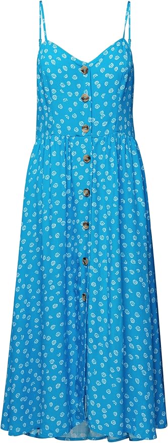 Mavi Dames Button Up Dress jurk, blauw, L, Blau, L
